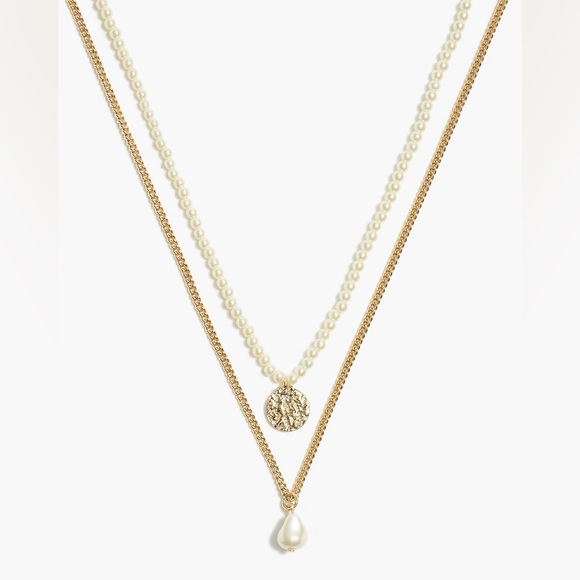 J. Crew Jewelry - J. Crew Women’s Two-layer Pearl and Gold old Necklace